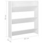 Voir la diapositive 6 : VIDAXL Armoire a chaussures murale blanc 80x18x90 cm bois d'ingenierie