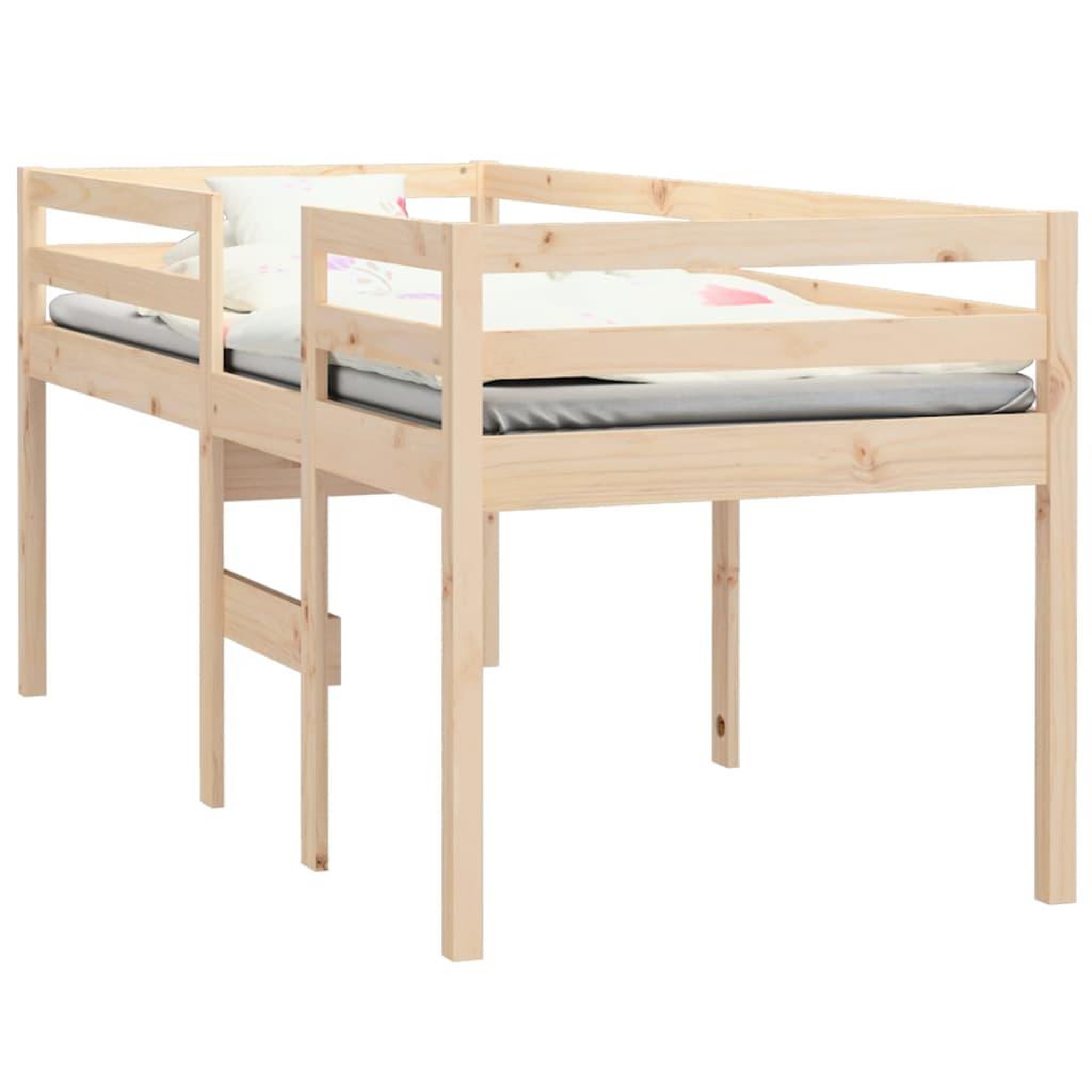 Voir la diapositive 3 : VIDAXL Lit haut sans matelas 90x190 cm bois de pin massif