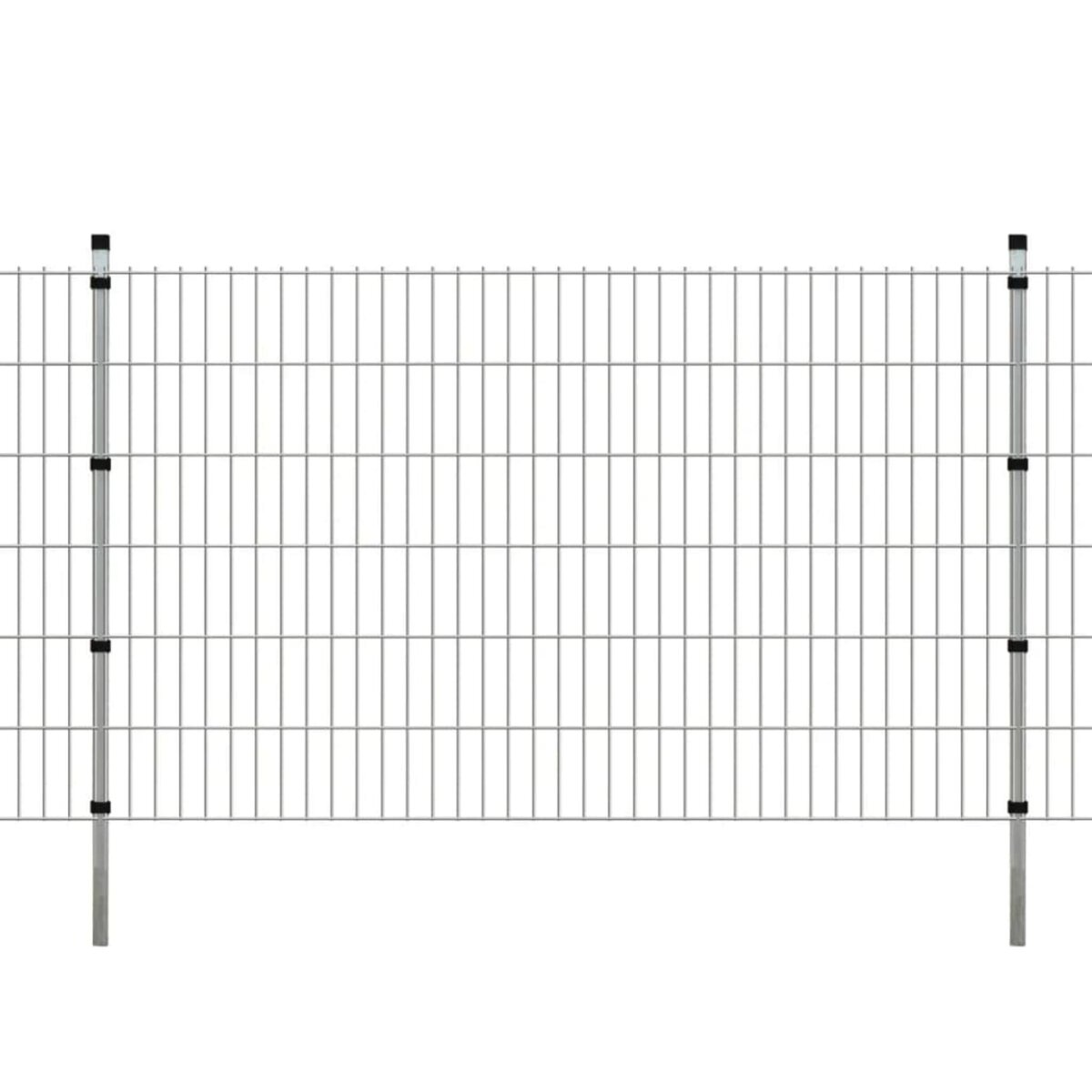 VIDAXL Panneaux et poteaux de cloture 2D pour jardin 2008x1230 mm 24 m