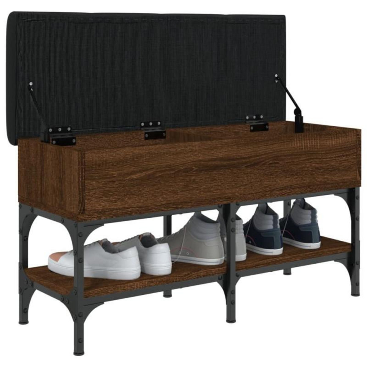 VIDAXL Banc à chaussures chêne marron 82x32x45 cm bois d ingénierie