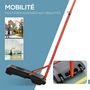Voir la diapositive 6 : HOMCOM Panier de Basket-Ball sur pied avec poteau panneau, base de lestage sur roulettes hauteur réglable 1,55 - 2,1 m rouge noir