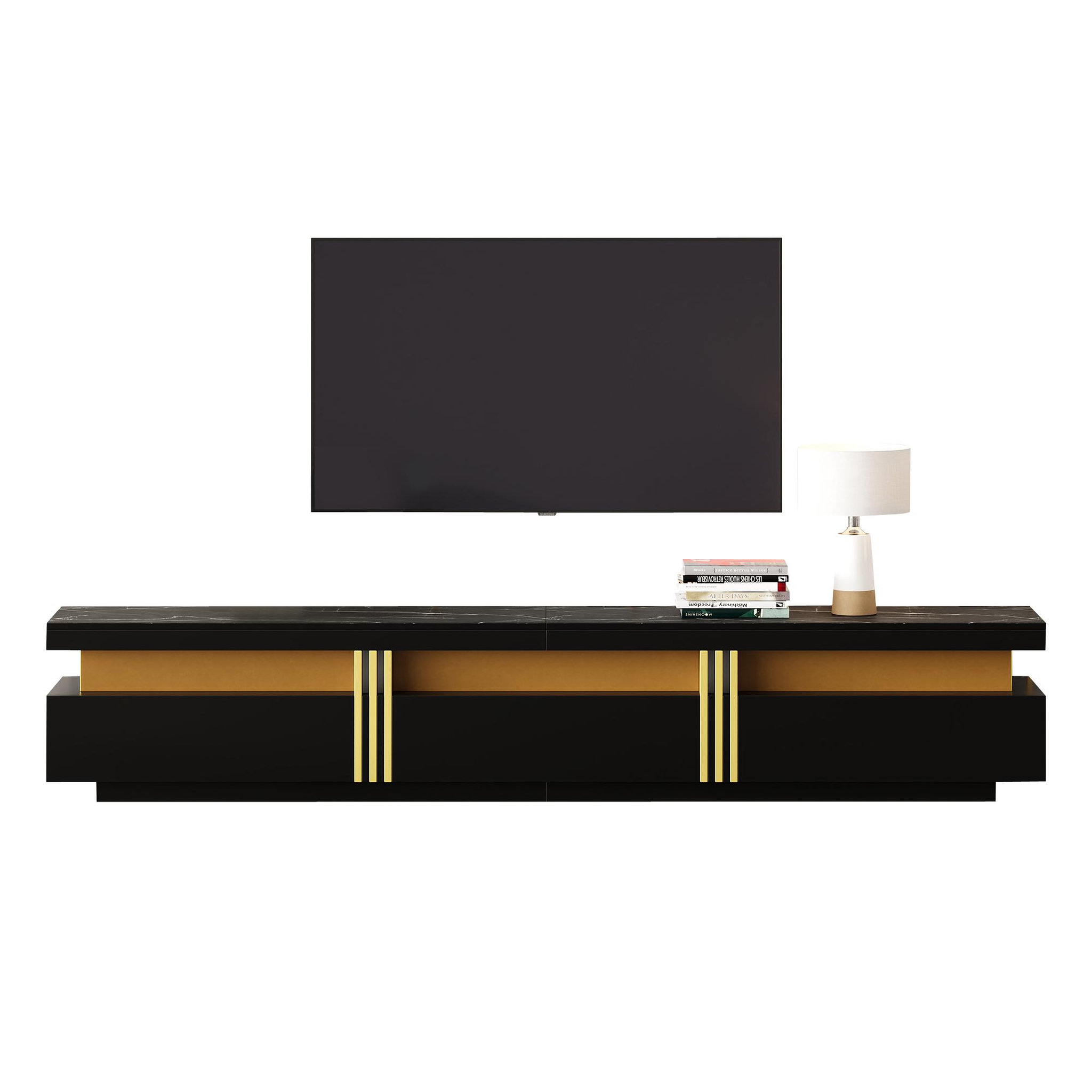 MERAX Meuble tv. Coloris disponibles : Blanc, Noir