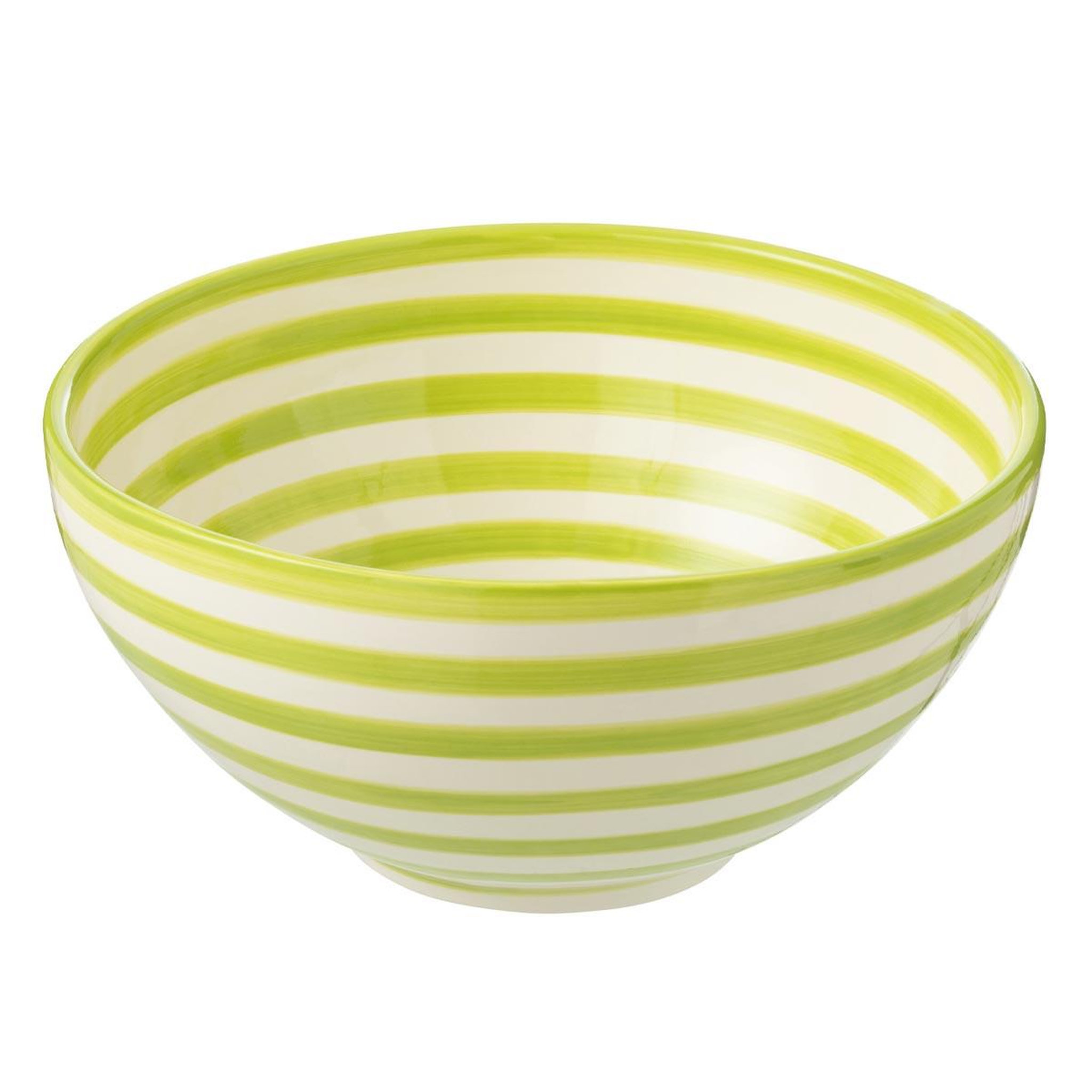 J-LINE Saladier en céramique  granada rayure  28cm vert