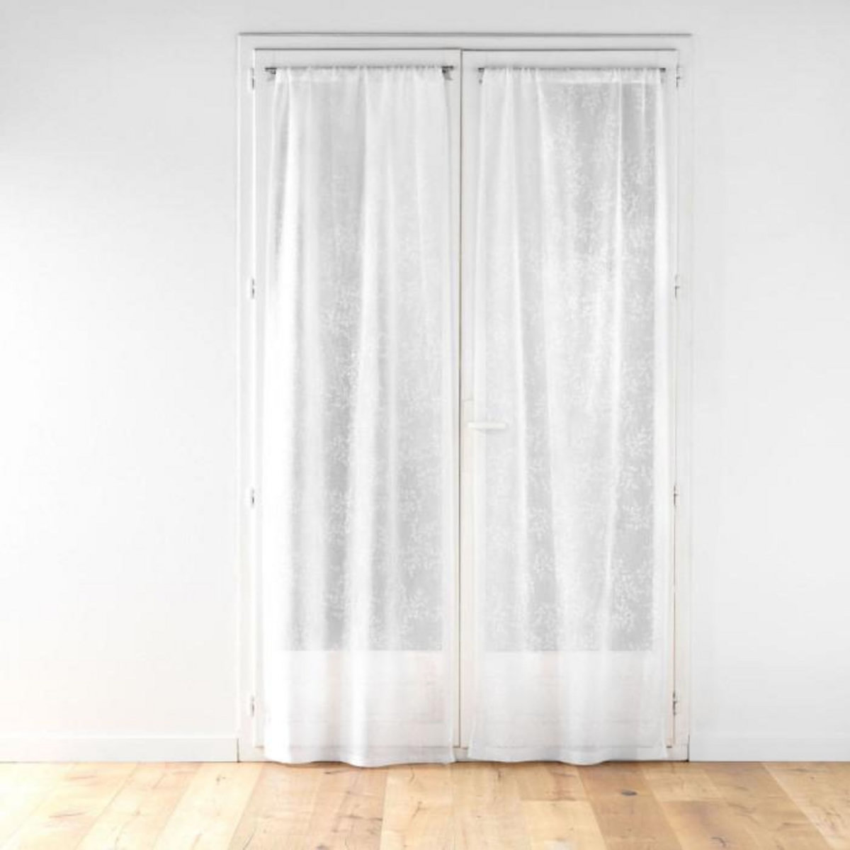 Paris Prix Paire de Voilages Passe-Tringle  Karla  70x240cm Blanc