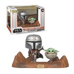 POP! GAMES Figurine Pop Le Mandalorian et Bébé Yoda Star Wars