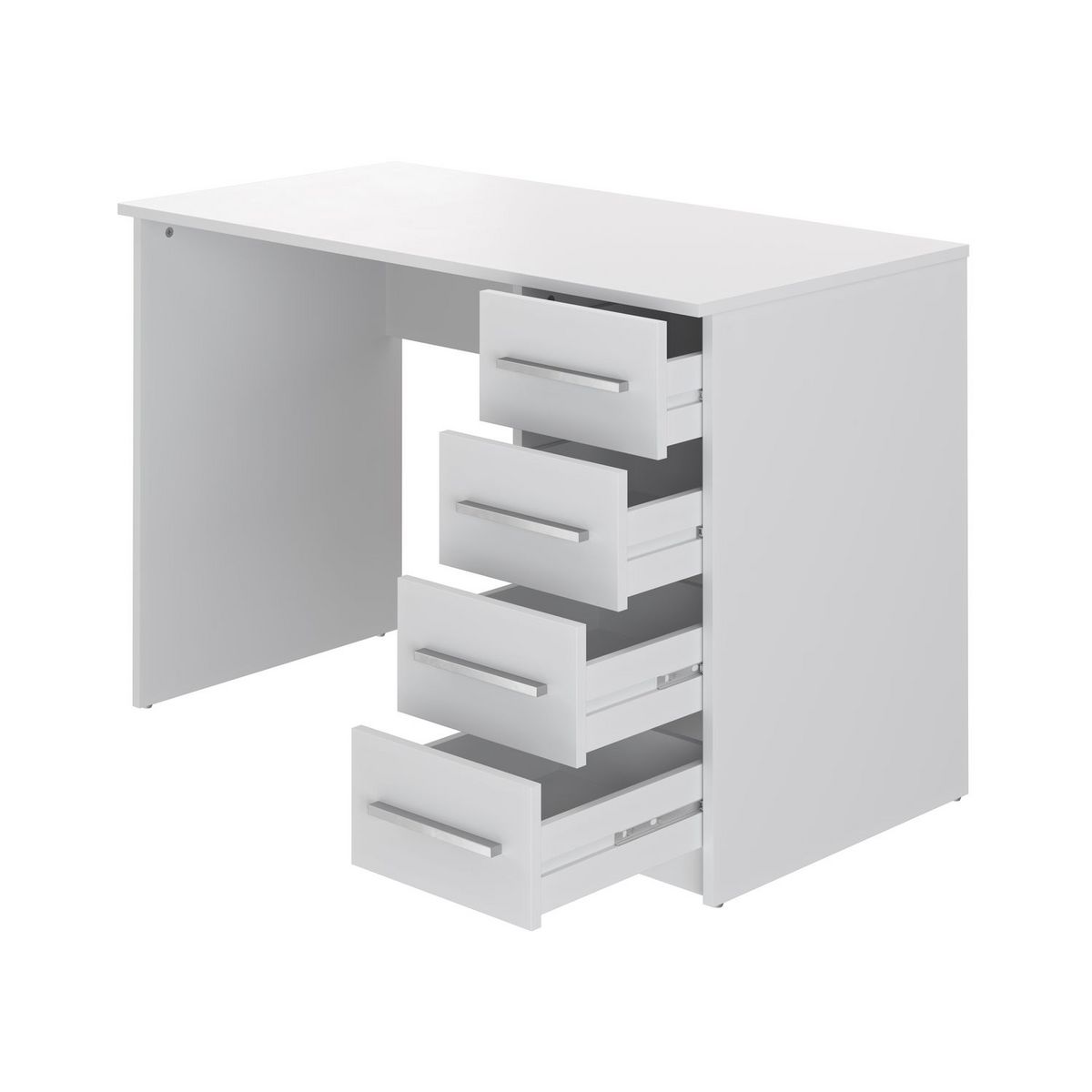 Bureau droit 4 tiroirs L110cm CARLOS