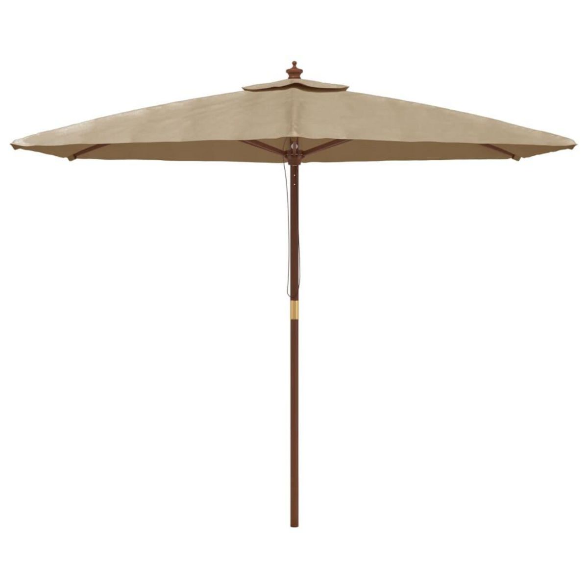 VIDAXL Parasol de jardin avec mat en bois taupe 299x240 cm