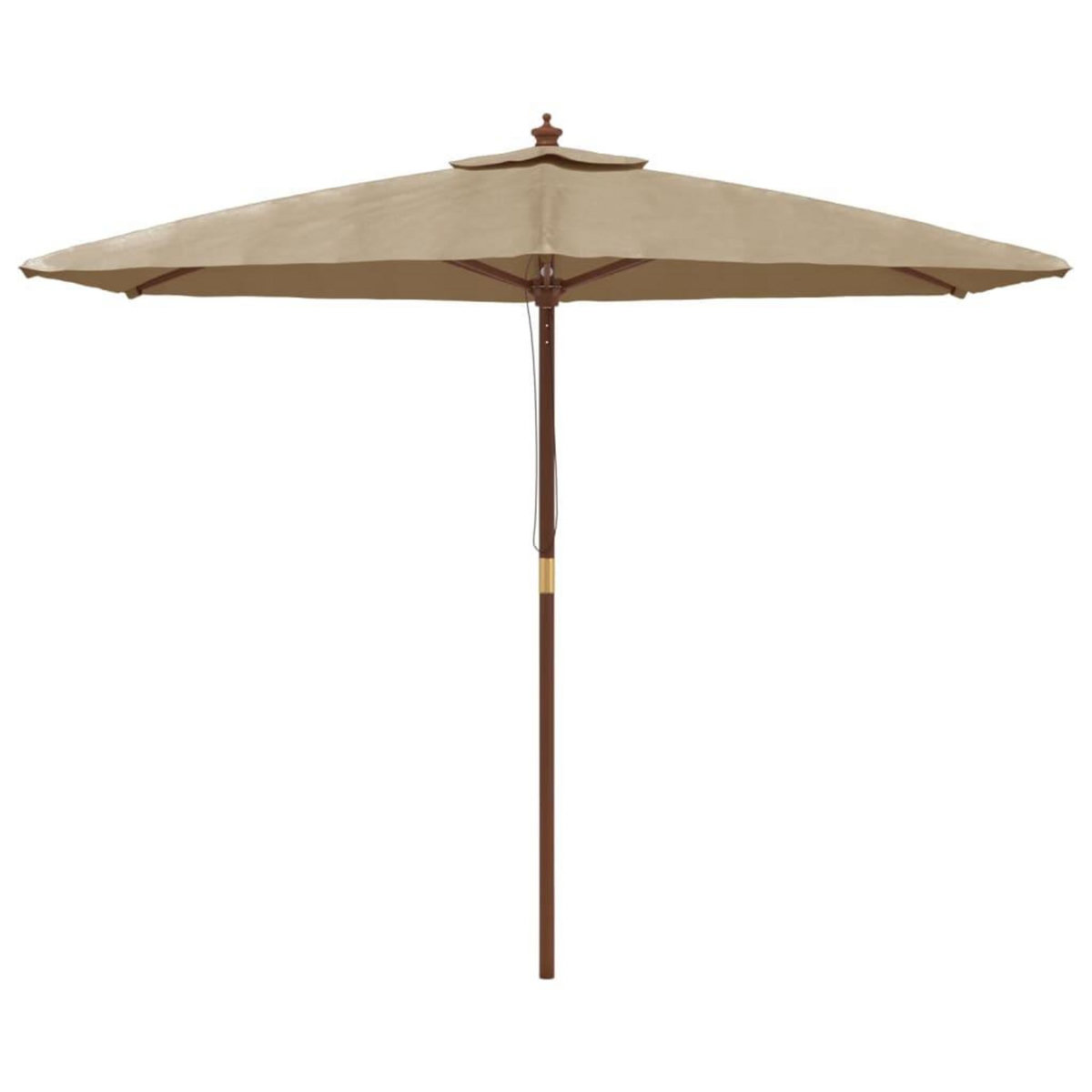 VIDAXL Parasol de jardin avec mat en bois taupe 299x240 cm
