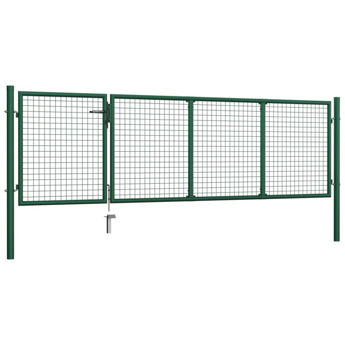 VIDAXL Portillon Acier 350x100 cm Vert
