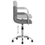 Voir la diapositive 5 : VIDAXL Chaise pivotante de salle a manger Gris clair Tissu