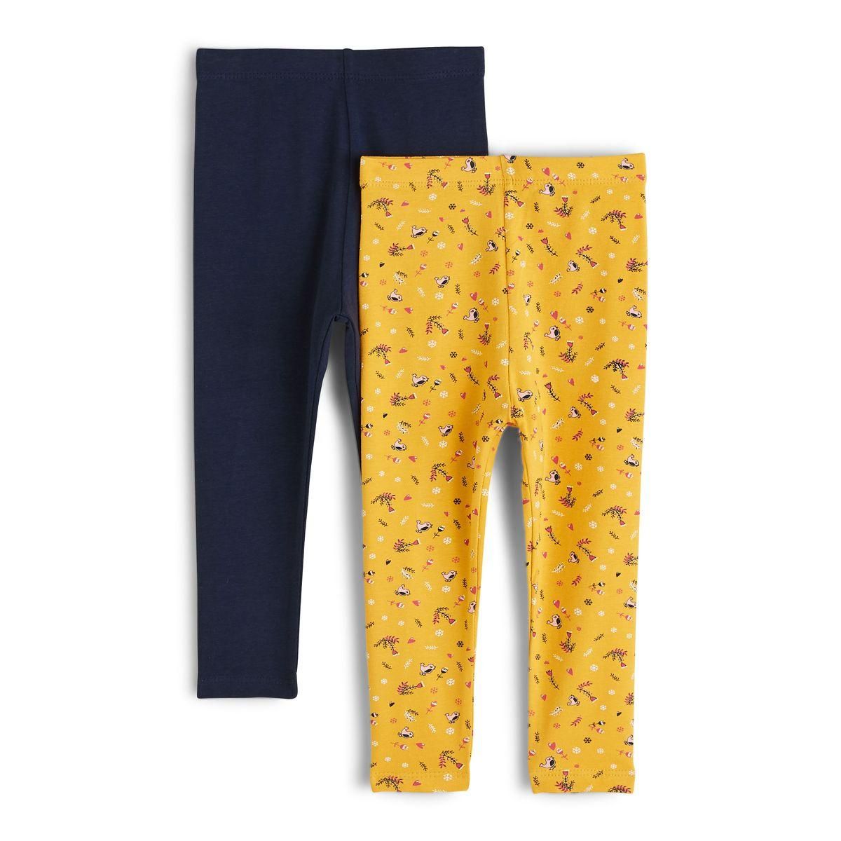 IN EXTENSO Lot de 2 leggings bébé fille