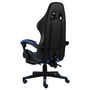 Voir la diapositive 3 : VIDAXL Fauteuil de jeux video avec repose-pied Noir et bleu Similicuir