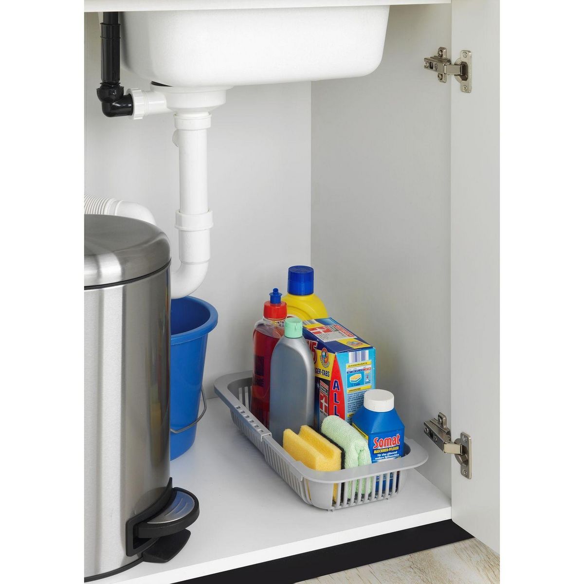 Wenko Egouttoir pour évier extensible Denvers - L. 30/39 cm - Gris