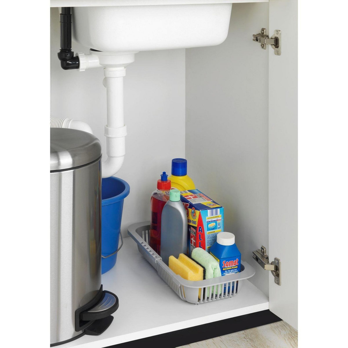 Wenko Egouttoir pour évier extensible Denvers - L. 30/39 cm - Gris