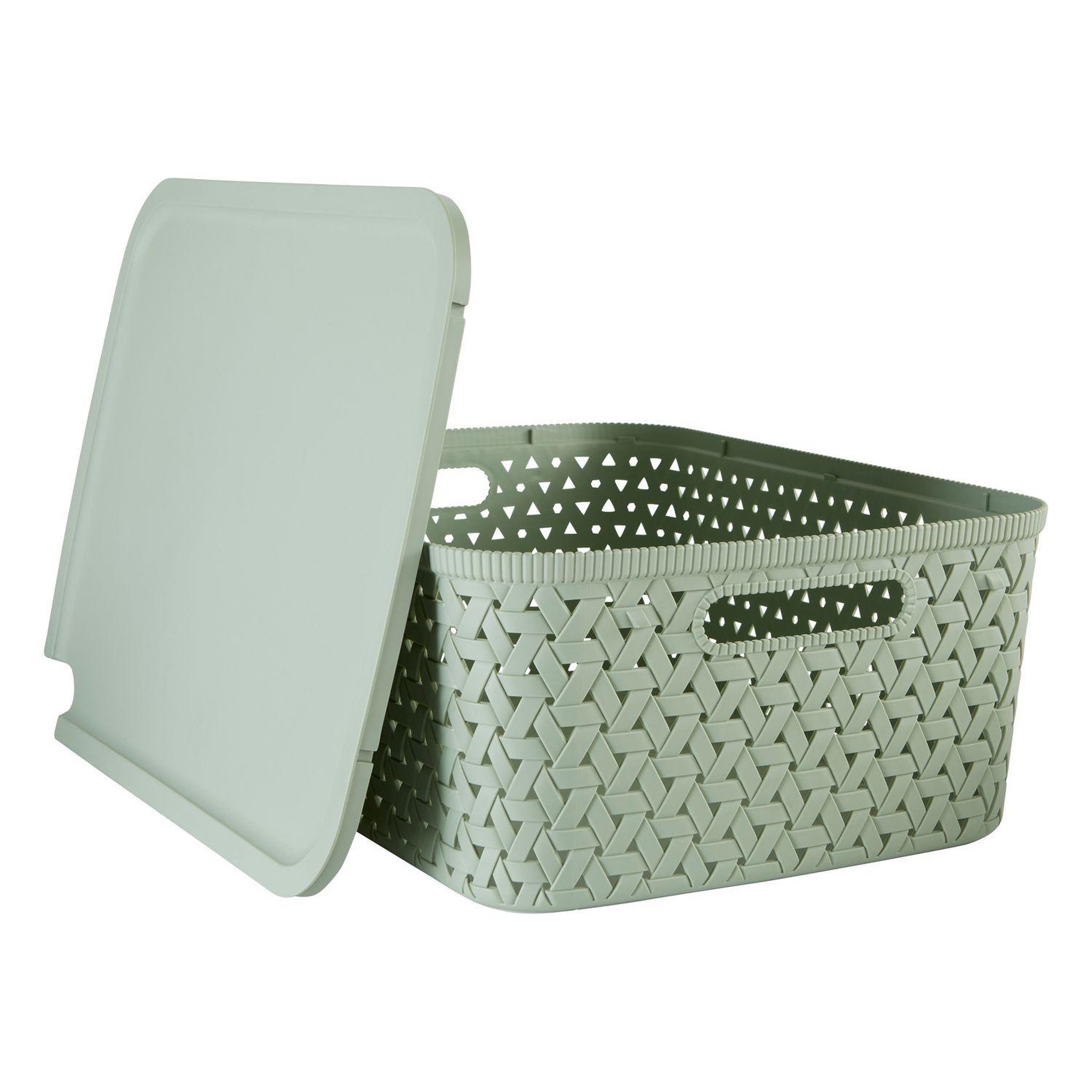Voir la diapositive 2 : ATMOSPHERA Panier de rangement tressé avec couvercle TRESSY
