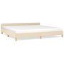 Voir la diapositive 2 : VIDAXL Cadre de lit sans matelas creme 200x200 cm tissu
