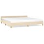 Voir la diapositive 2 : VIDAXL Cadre de lit sans matelas creme 200x200 cm tissu