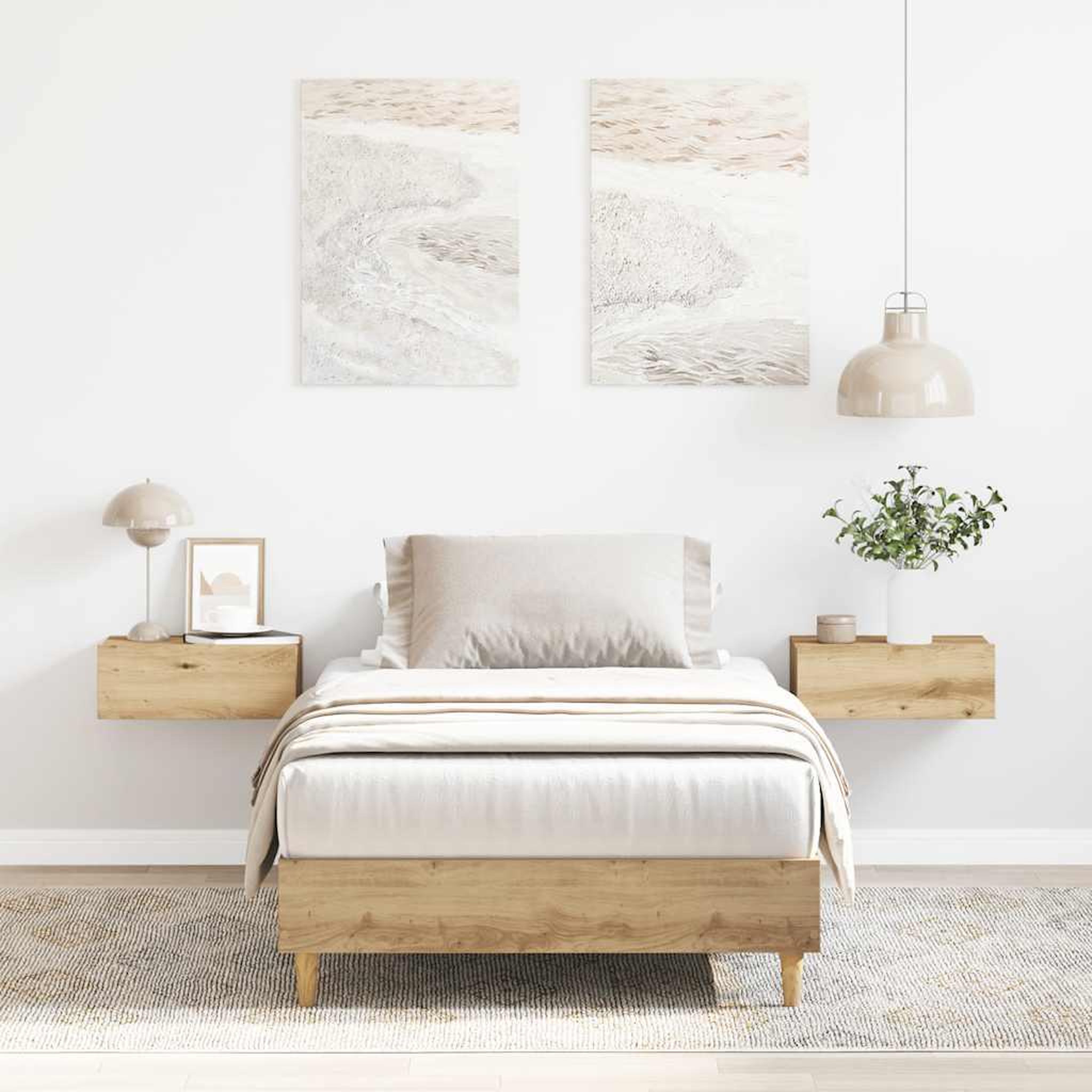 VIDAXL Cadre de lit sans matelas chene artisanal 75x190 cm