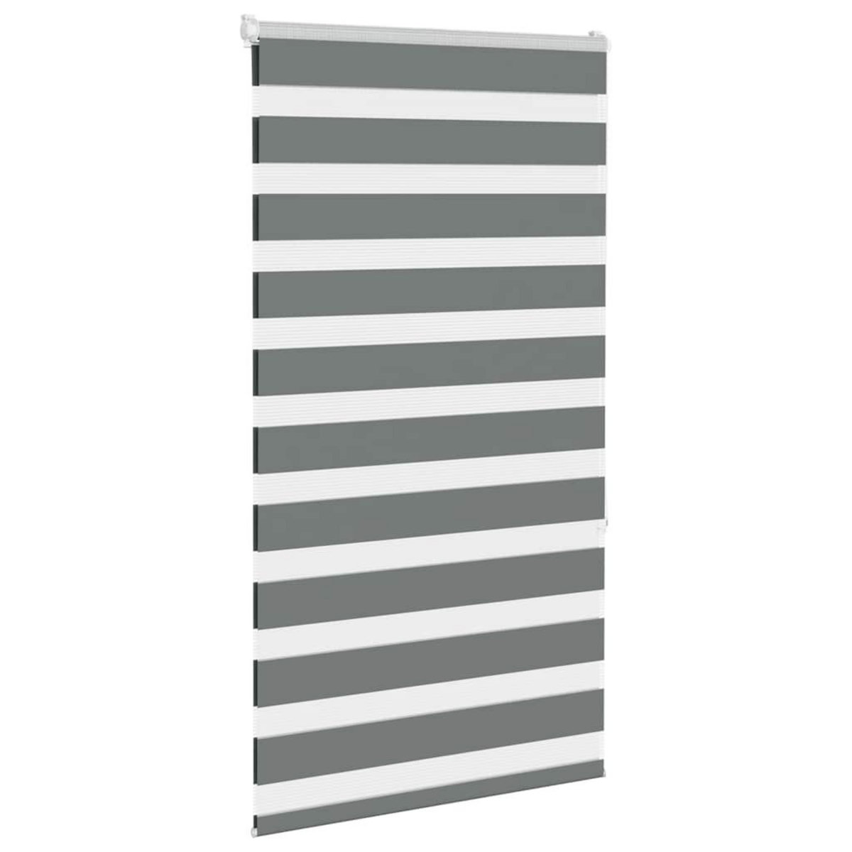 VIDAXL Store zebre gris fonce largeur du tissu 85,9 cm polyester