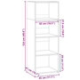 Voir la diapositive 6 : VIDAXL Buffet haut chene marron 45x41x124 cm bois d'ingenierie