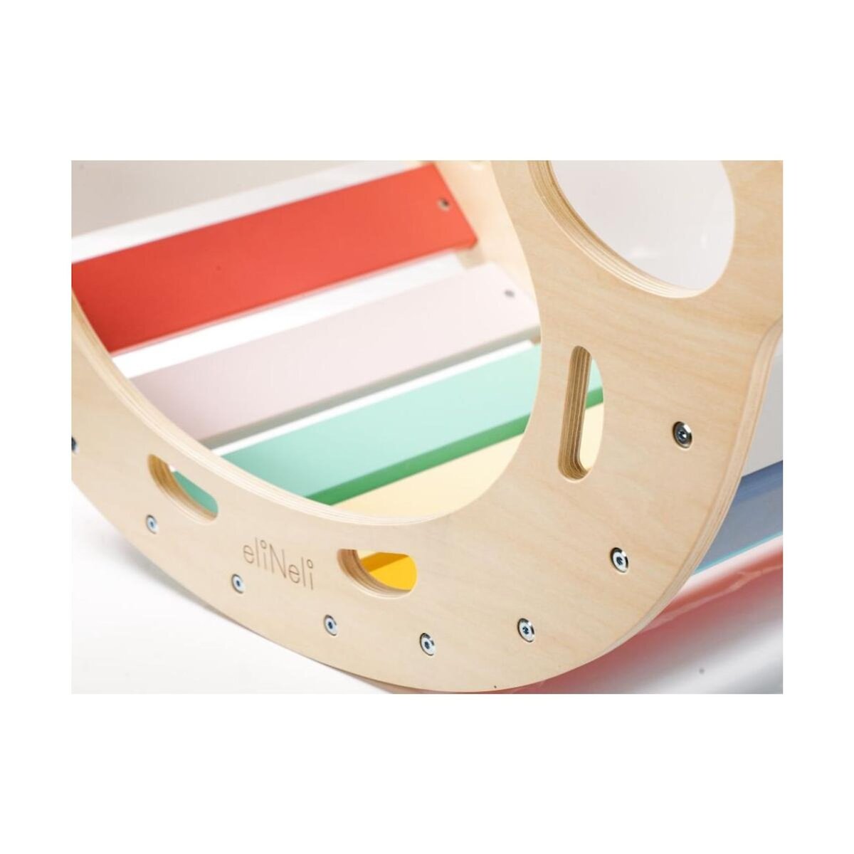 ELINELI Balançoire Montessori - bois 5en1 fresh