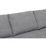 Canapé d'angle gauche panoramique convertible en tissu gris clair avec coffre 5 places   ARIANE