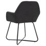 Voir la diapositive 5 : VIDAXL Chaises a manger lot de 4 noir tissu