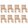 Voir la diapositive 2 : VIDAXL Chaises de jardin lot de 8 avec coussins Bois de teck massif