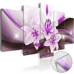 Paris Prix Tableau sur Verre Acrylique  Violet Desert Lily. Coloris disponibles : Multicolore