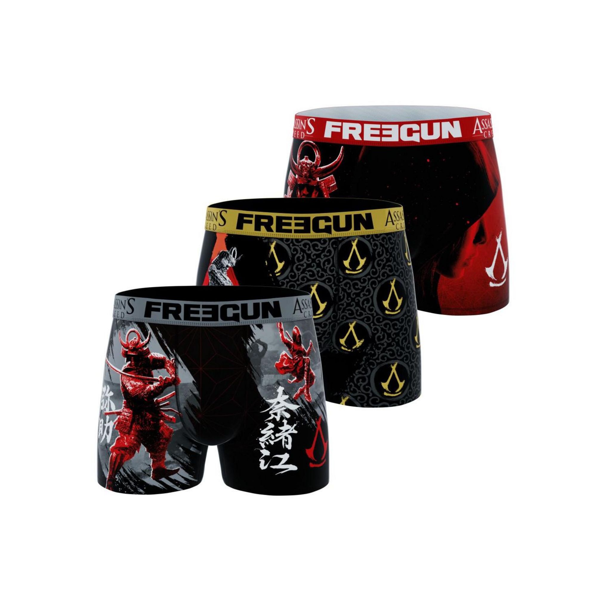 FREEGUN Lot de 3 Boxers Garçon Assassin's Creed : Shadows