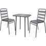 Voir la diapositive 1 : Habitat et Jardin Salon de jardin repas en métal  Bilbao  - 2 places - Gris