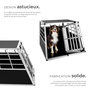 Voir la diapositive 3 : tectake Cage de transport pour chiens double sécurisée avec dos droit noir 97 x 90 x 69,5 cm