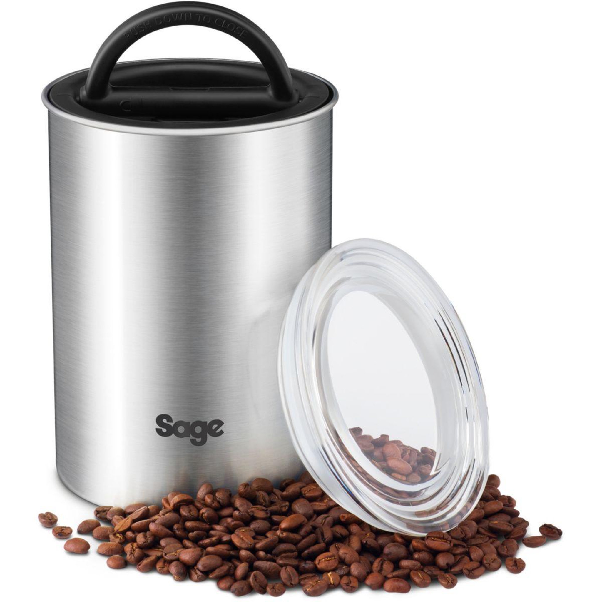 Voir la diapositive 3 : SAGEMCOM Boite à café conservation sous vide acier inox