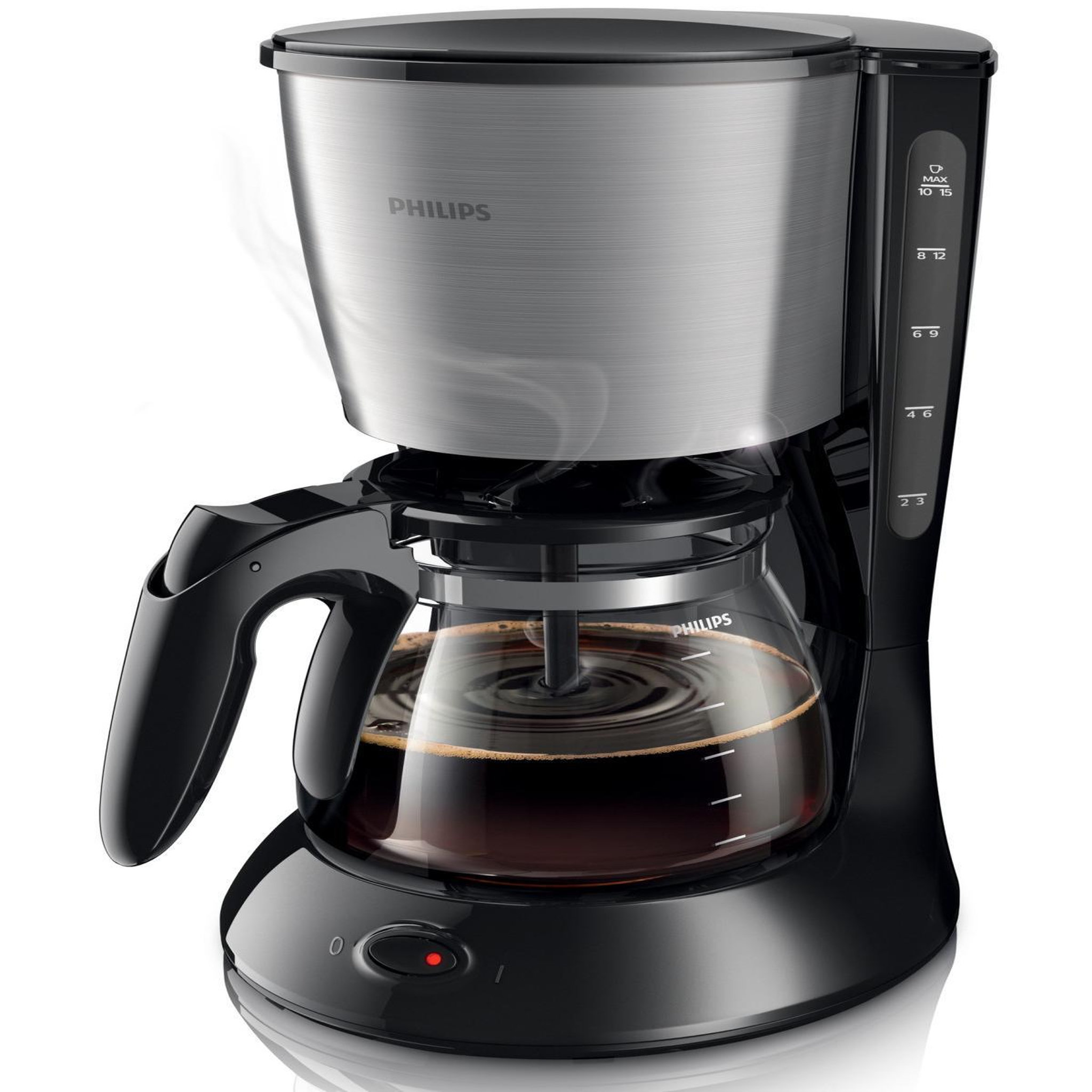 Voir la diapositive 3 : Philips Cafetière 15 tasses 1000w métal brossé - hd7462/20