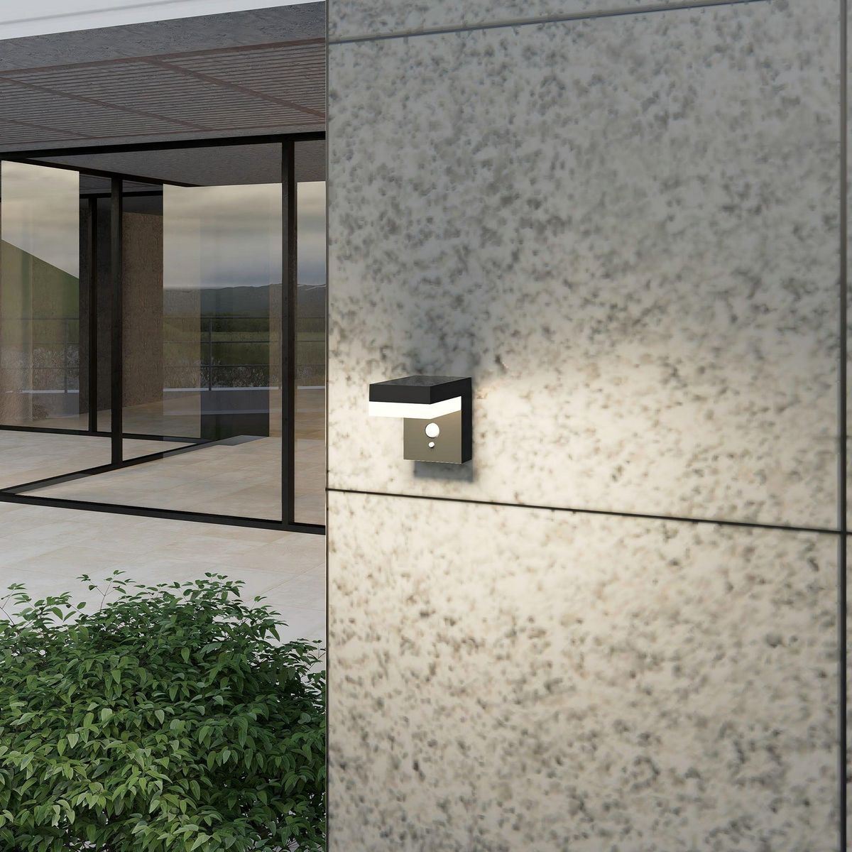 Lumisky Applique murale solaire CENOVA Noir Plastique