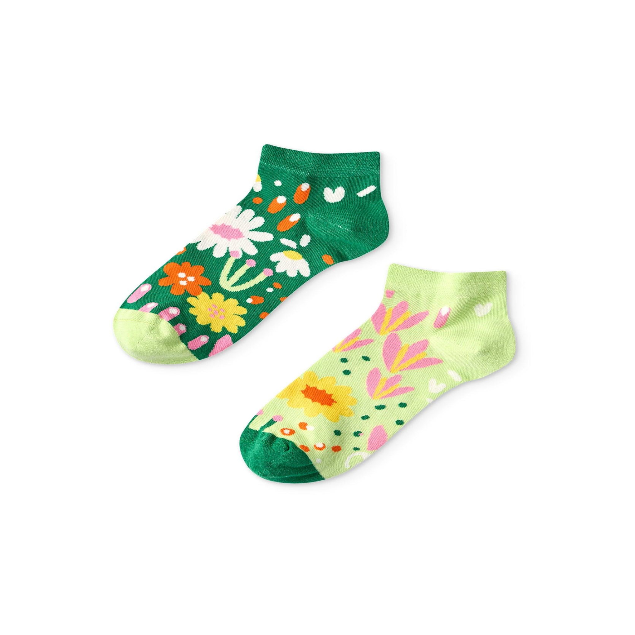 DEDOLES Socquettes jardin de fleurs. Coloris disponibles : Vert