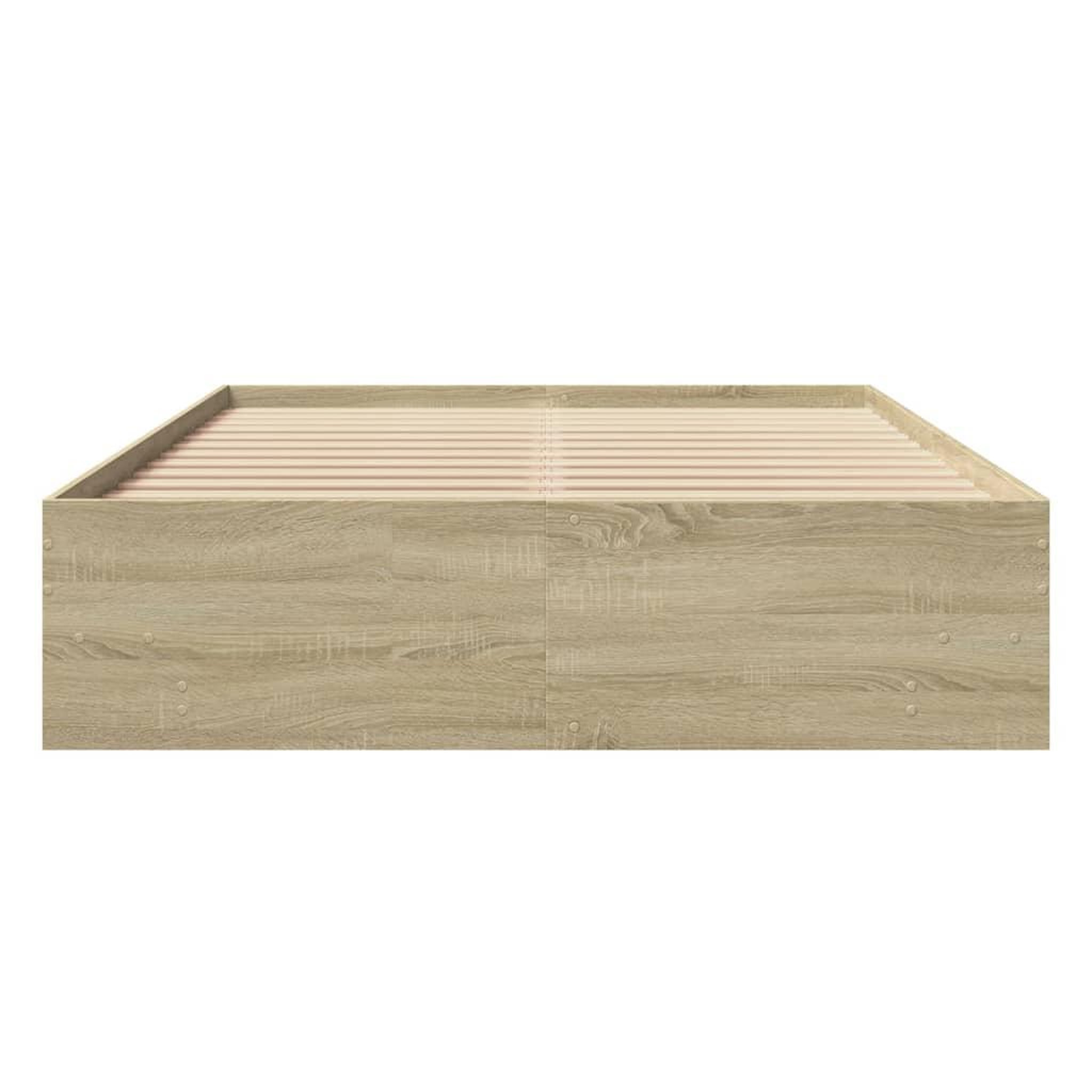 Voir la diapositive 5 : VIDAXL Cadre de lit sans matelas chene sonoma 135x190 cm