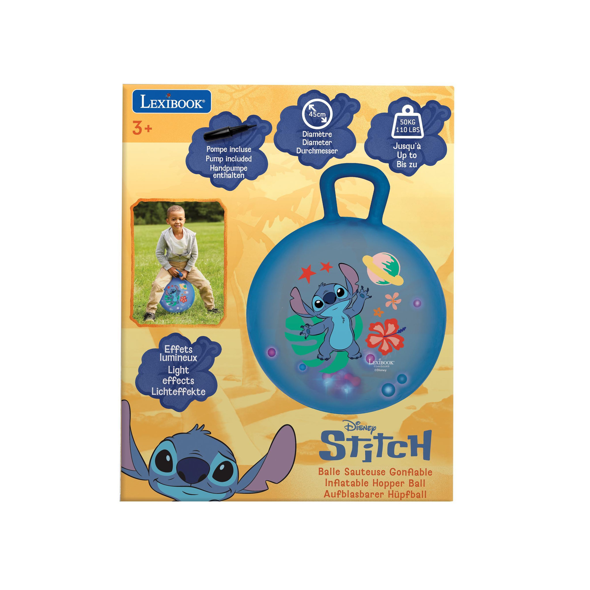 Voir la diapositive 3 : Lexibook Balle Sauteuse Gonflable Stitch 45cm