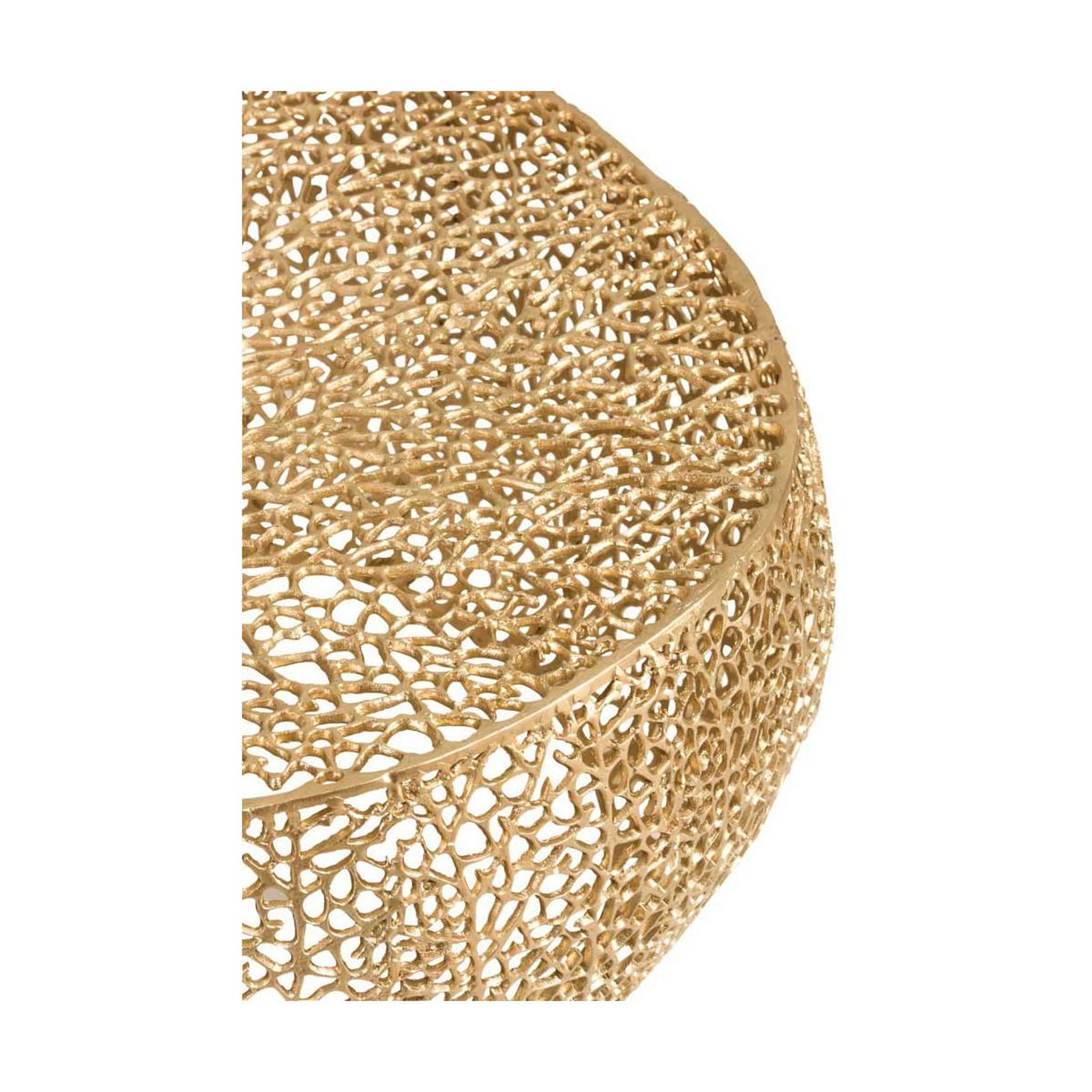 Voir la diapositive 4 : J-LINE Table d'appoint design  corail  81cm or