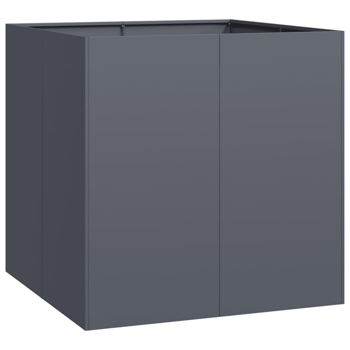 VIDAXL Jardiniere anthracite 80x80x80 cm acier
