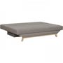 Voir la diapositive 4 : MARKET24 TEIJO Banquette convertible 3 places avec coffre de rangement - Tissu Taupe - L187 x P 91 x H 82 cm