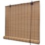 Voir la diapositive 2 : VIDAXL Store roulant en bambou 80x220 cm Marron