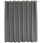 TOILINUX Rideau uni occultant avec oeillets - 300 x 240 cm. Coloris disponibles : Gris, Noir, Marron