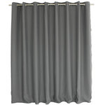 TOILINUX Rideau uni occultant avec oeillets - 300 x 240 cm. Coloris disponibles : Marron, Noir, Gris