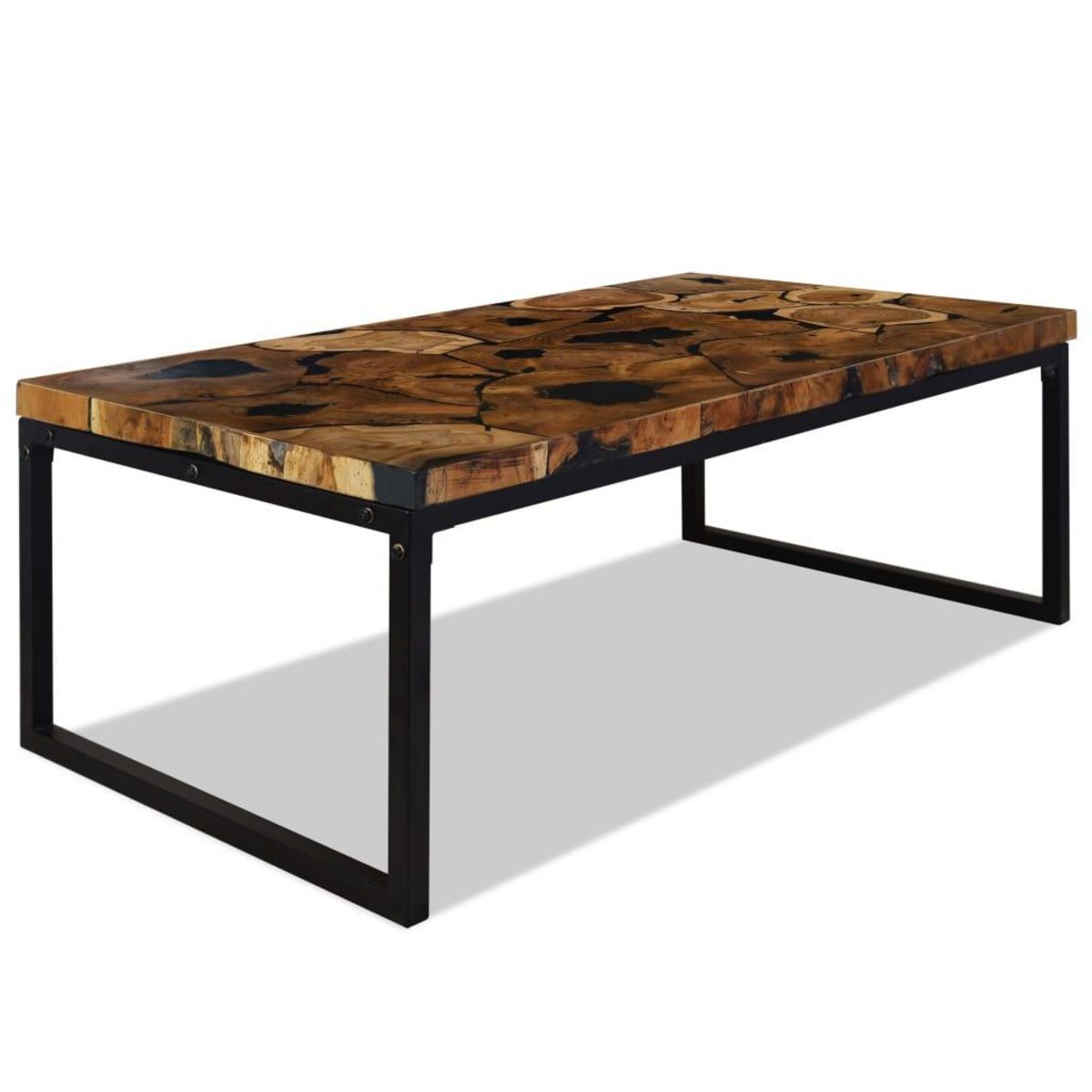 VIDAXL Table basse Teck Resine 110x60x40 cm