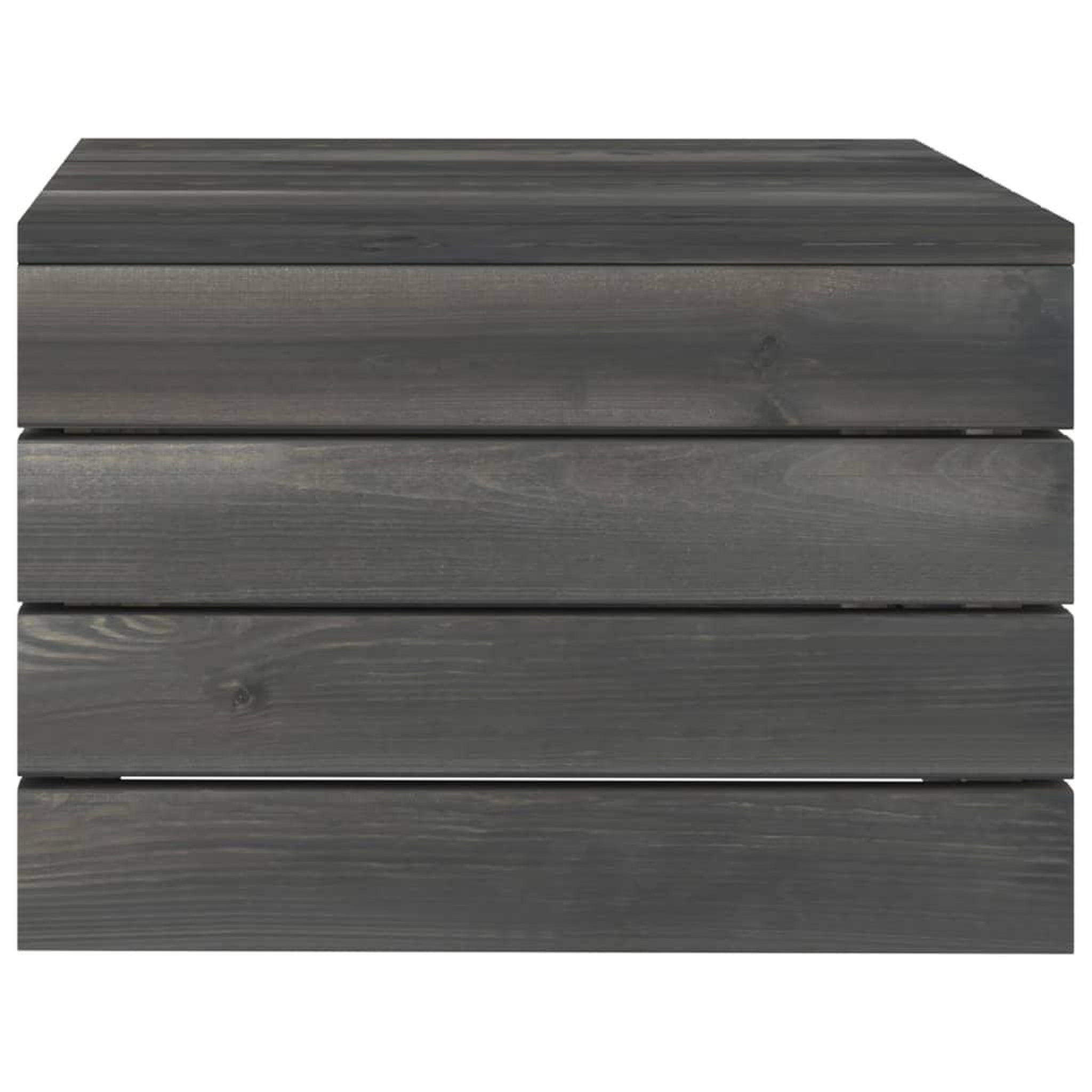 Voir la diapositive 2 : VIDAXL Table palette de jardin Bois de pin massif Gris fonce
