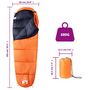 Voir la diapositive 5 : VIDAXL Sac de couchage momie pour adultes camping 3 saisons