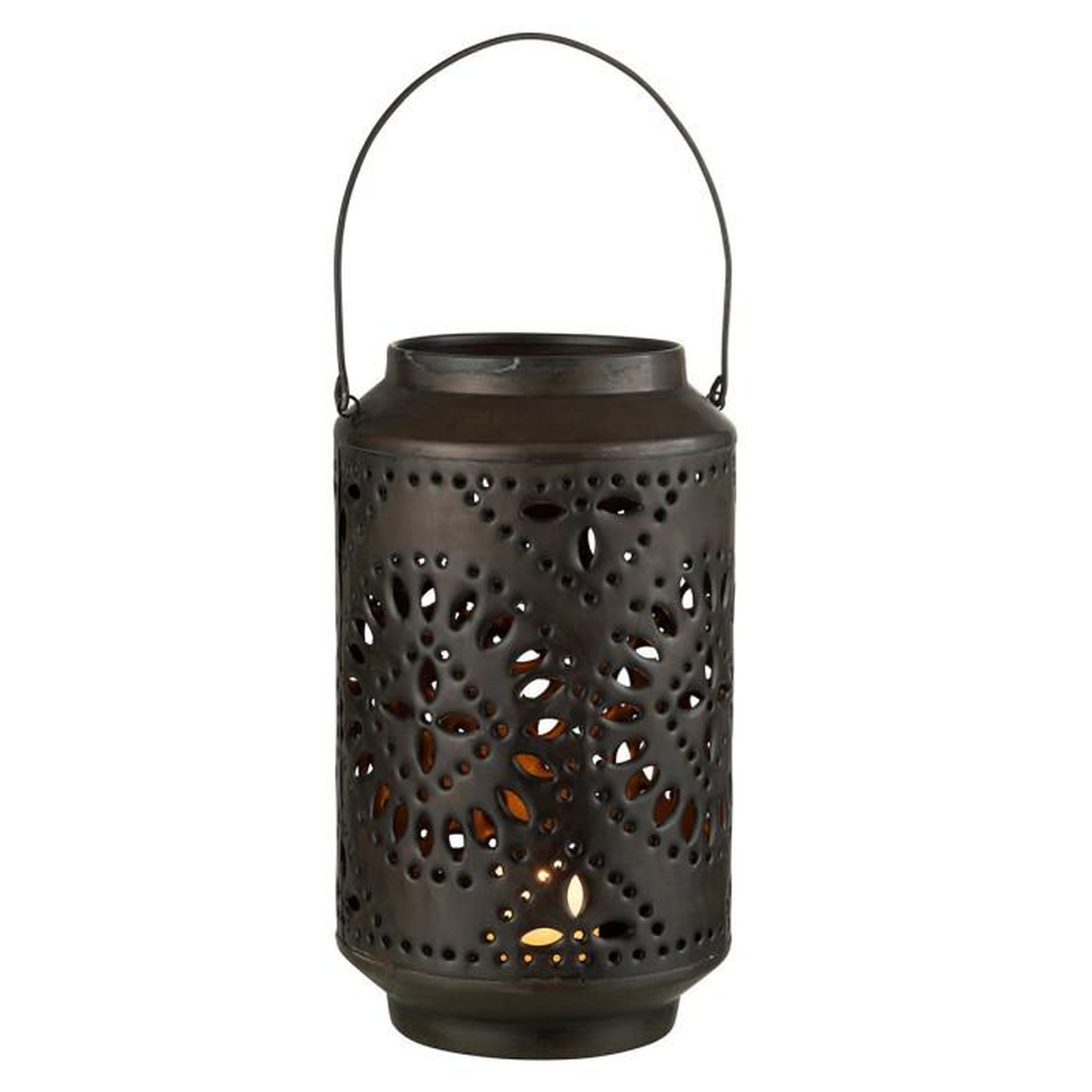 Voir la diapositive 2 : Paris Prix Lanterne Cylindrique Métal  Sévilla  45cm Noir Mat