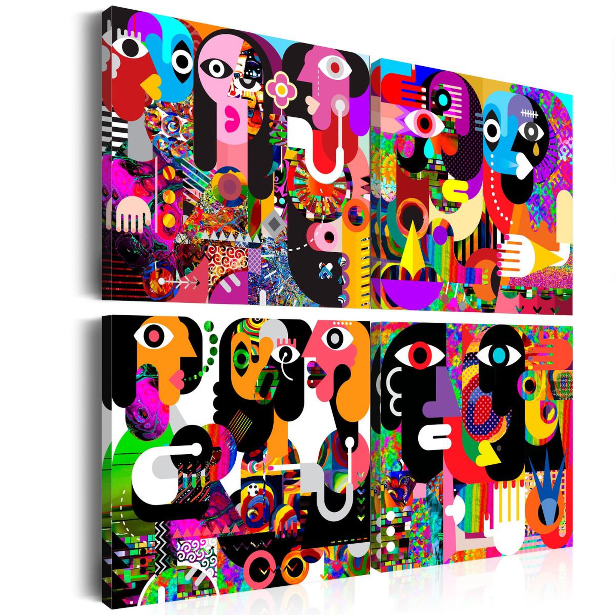 Paris Prix Tableau imprimé  abstract conversations. Coloris disponibles : Multicolore