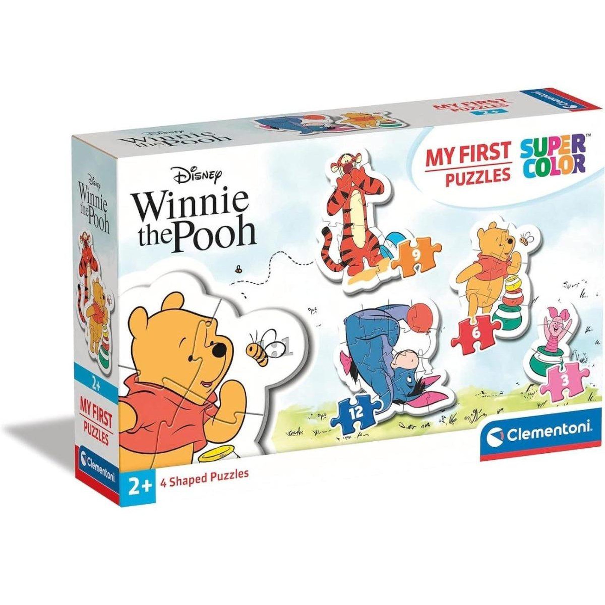 CLEMENTONI Puzzles  20820 mes premiers puzzles winnie l'ourson - 4 puzzles évolutifs